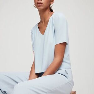 Aritzia Babaton Randy Blouse Sea Salt M